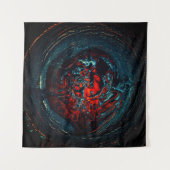 海インフェルノ赤グロー タペストリー (正面(横))