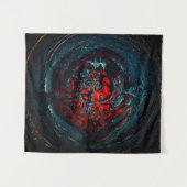海インフェルノ赤グロー タペストリー (正面(横))