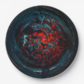 海インフェルノ赤グロー ペーパープレート (正面)