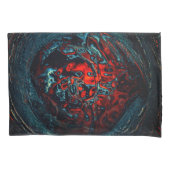 海インフェルノ赤グロー 枕カバー (正面左)