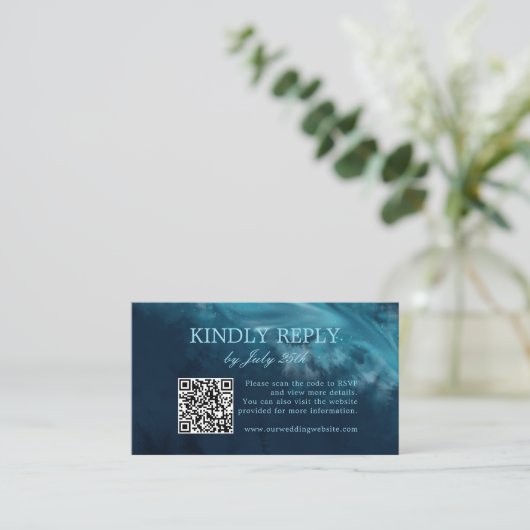 海ウェディングRSVPエンクロージャカード エンクロージャーカード (スタンド正面)