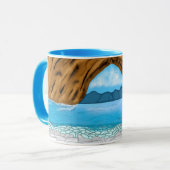 海ウェーブアンドキャニオンスケッチ平和 マグカップ (正面左)