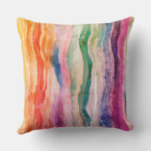 海ウェーブウォーターカラーレインボーインスパイアストライプ クッション (裏面)