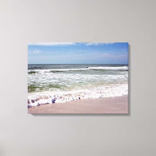 海ウェーブオンピンクサンディビーチ キャンバスプリント (正面)