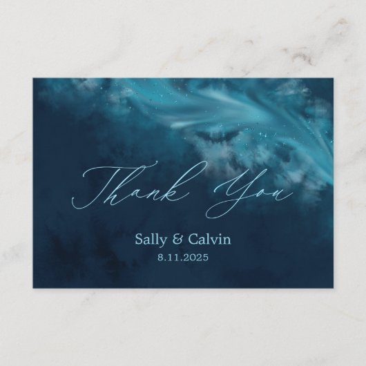 海ウェーブカスタムウェディングありがとうエンクロージャカード エンクロージャーカード (正面)