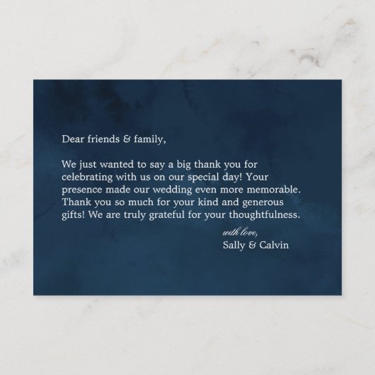 海ウェーブカスタムウェディングありがとうエンクロージャカード エンクロージャーカード (裏面)