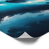 海ウェーブサンセットアジアスタイル ポスター (角)