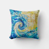 海ウェーブサンモザイクアート クッション (正面)