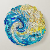 海ウェーブサンモザイクアート ラウンドクッション (裏面)