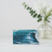 海ウェーブサーフカールシーウォータービーチサーフィン 名刺 (スタンド正面)