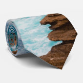 海ウェーブサーフロックビーチスプラッシュメンズタイ ネクタイ (ロール)