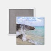 海ウェーブジョンスミス湾ビーチバミューダ マグネット (正面/裏面)