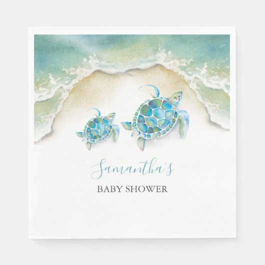 海ウェーブスシーカメ紙 スタンダードランチョンナプキン (正面)