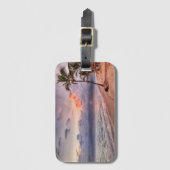 海ウェーブズサンディビーチサンセット ラゲッジタグ (正面縦)