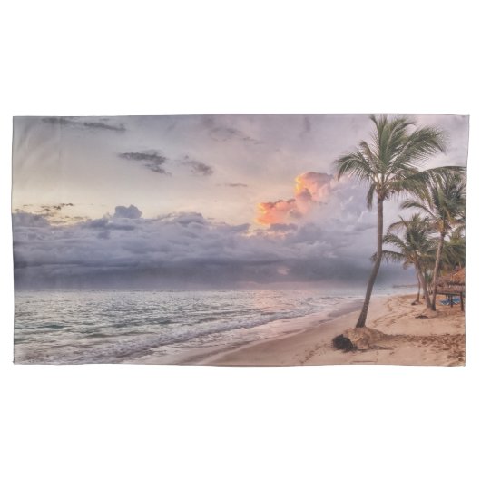 海ウェーブズサンディビーチサンセット 枕カバー (正面左)