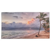 海ウェーブズサンディビーチサンセット 枕カバー (正面右)