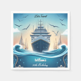 海ウェーブズトラベルいかりヨット30th誕生日 スタンダードカクテルナプキン