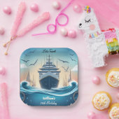 海ウェーブズトラベルいかりヨット30th誕生日 ペーパープレート (パーティー)