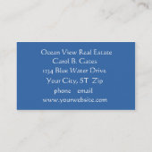 海ウェーブビーチハワイ写真 名刺 (裏面)