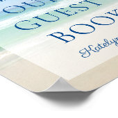 海ウェーブフォトビーチ結婚式ゲストブックサイン ポスター (角)