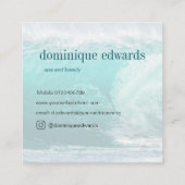 海ウェーブブルービジネスモノグラム スクエア名刺 (裏面)