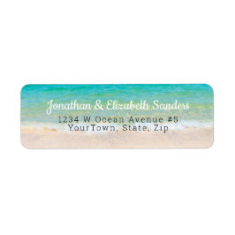 海ウェーブホワイトサンドビーチ沿岸 ラベル