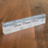 海ウェーブ名プレート デスクネームプレート (側面)