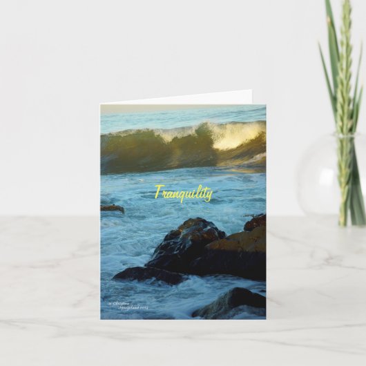 海ウェーブ大きい石ノートカード カード (正面)