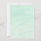 海ウェーブ：シーフオムグリーン結婚式招待状 招待状 (裏面)