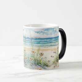 海ウェーブ&ビーチ開花アー絵を描ト モーフィングマグカップ
