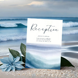 海ウェー航海のズモノグラムウェディングレセプション エンクロージャーカード