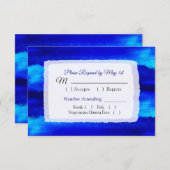 海ウォーターブルービーチウェディングRSVPカード 出欠カード (正面/裏面)