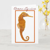 海ウマ科の カード (黄色い花)