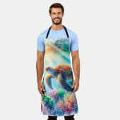 海ウミガメの下 エプロン (着用した状態)