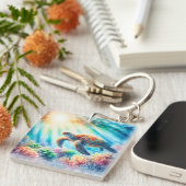 海ウミガメの下 キーホルダー (正面右)