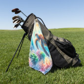 海ウミガメの下 ゴルフタオル (グリーン)