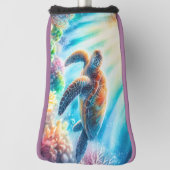 海ウミガメの下 ゴルフヘッドカバー (回転90)