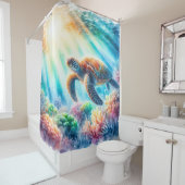 海ウミガメの下 シャワーカーテン (インサイチュ)