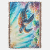 海ウミガメの下 スローブランケット (正面縦)