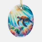 海ウミガメの下 セラミックオーナメント (右)