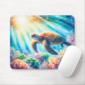 海ウミガメの下 マウスパッド (マウス)