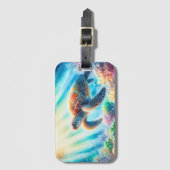 海ウミガメの下 ラゲッジタグ (正面縦)