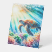 海ウミガメの下 台座サイン (正面)