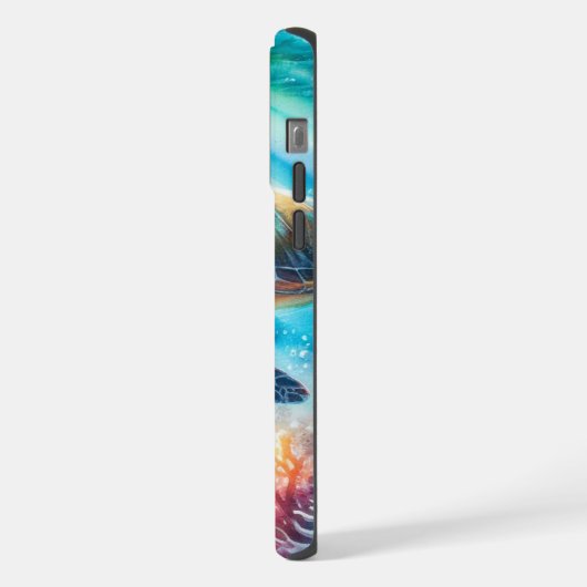海ウミガメの下 iPhoneケース (左側面)