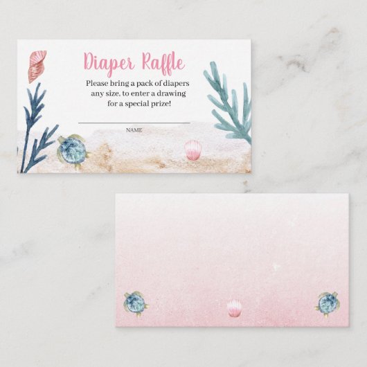 海ウミガメ女子おむつラッフル エンクロージャーカード (正面/裏面)