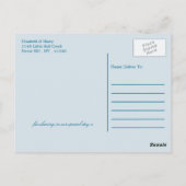 海ウミガメ海ブルービーチ結婚式ありがとう ポストカード (裏面)