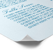 海ウミガメ、シーブルービーチシーティングチャート ポスター (角)