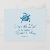 海ウミガメ、シーブルービーチ保存日付 ポストカード (正面)