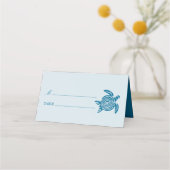 海ウミガメ、シーブルービーチ結婚式 プレイスカード (正面)