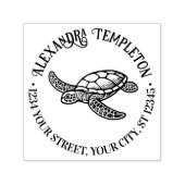 海ウミガメ#7名差出人住所 セルフインキングスタンプ (デザイン)